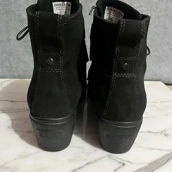 Sorel Tornado Wedge Booties Lace Up Warm Duck Boot Black‎ Women’s 8.5 - Picture 2 of 11